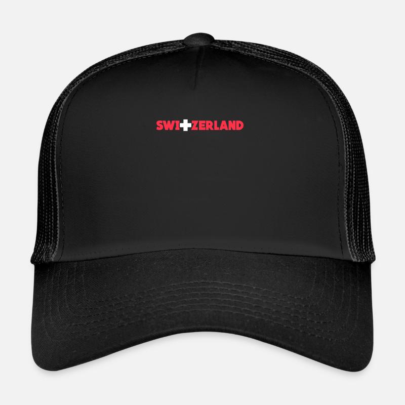 Switzerland - Trucker Cap - black/black