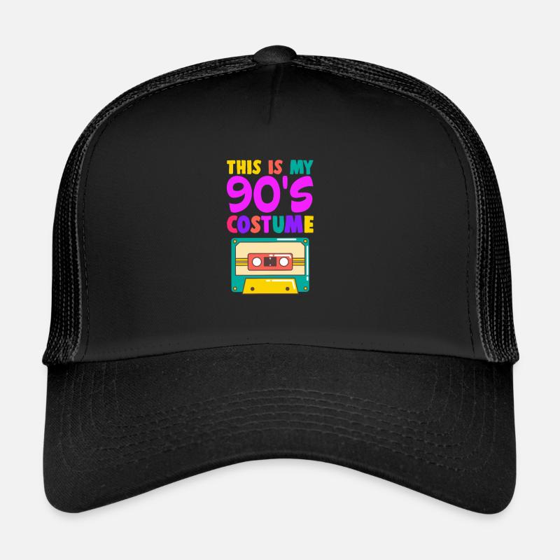 90er Jahre - Trucker Cap - Schwarz/Schwarz