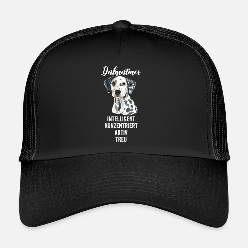 Dalmatiner Hund - Trucker Cap - Schwarz/Schwarz
