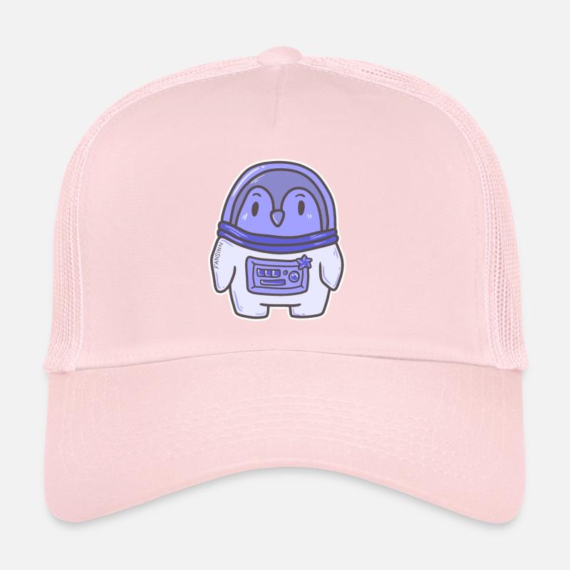 Pinguin Astronaut Raumfahrt Weltall Kind Geschenk Trucker Cap