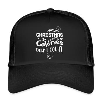 Christmas calories don't count - Trucker Cap - black/black - Front