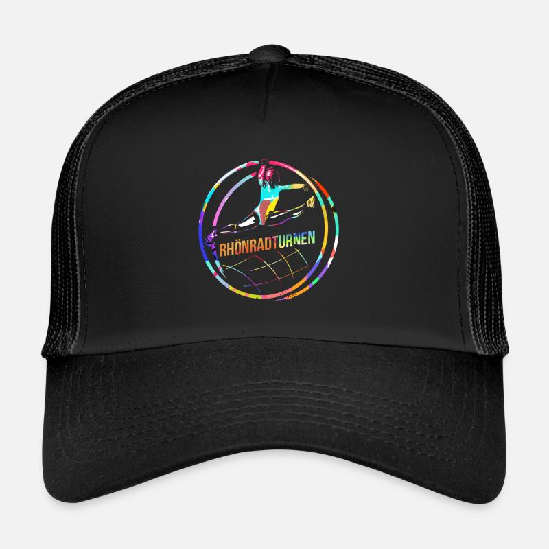Rhönradturnen - Trucker Cap - Schwarz/Schwarz