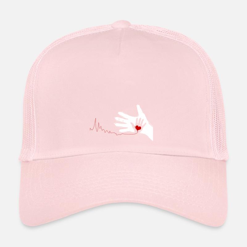 Father and Child Hands Heartbeat Gift Trucker Cap
