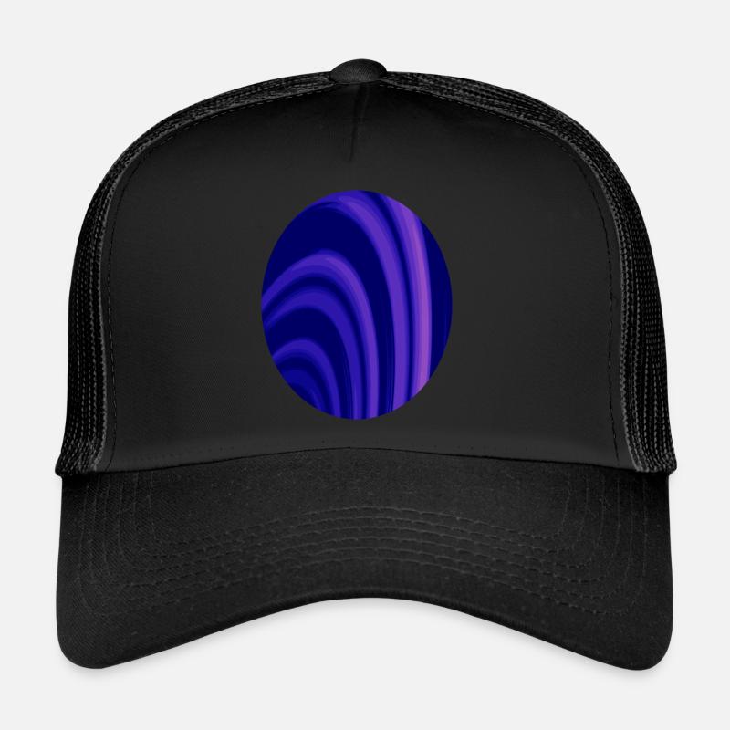 Fractal rings oval Trucker Cap