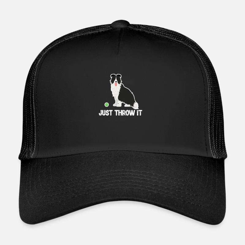 Border collie - Casquette trucker  - noir/noir