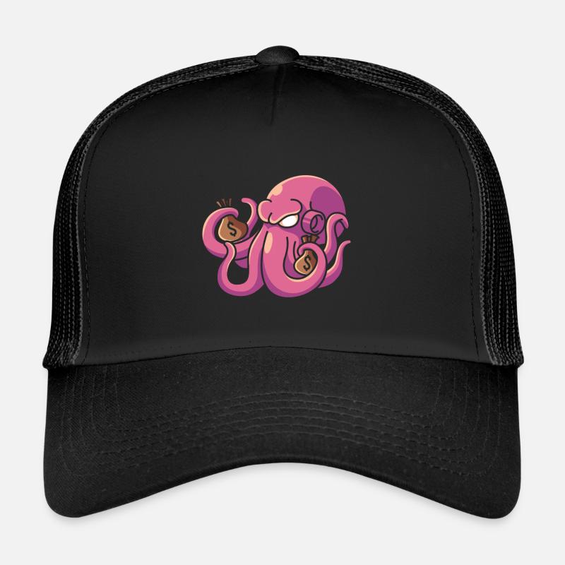 Argent de pieuvre, pieuvre de richesse pieuvre richesse Casquette trucker 