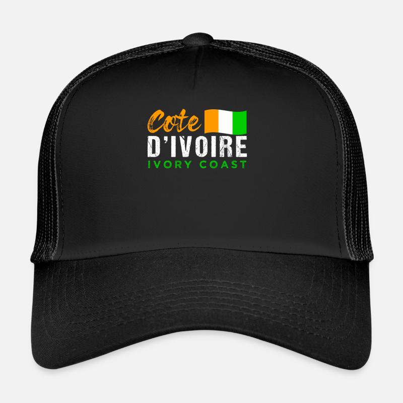 Elfenbeinküste - Trucker Cap - Schwarz/Schwarz