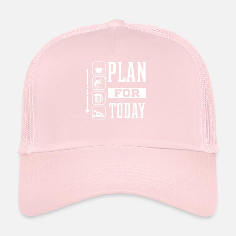 Café pêche bière baise - plan pour la journée, cadeau Casquette trucker 