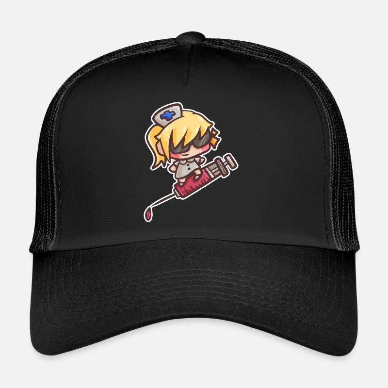 Cadeau de dessin animé de sang infirmière médecin seringue Casquette trucker 
