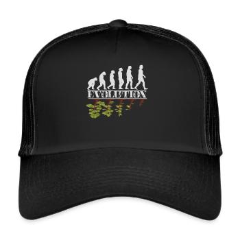 Environnement Evolution de l'homme et de la nature - Casquette trucker  - noir/noir - Devant