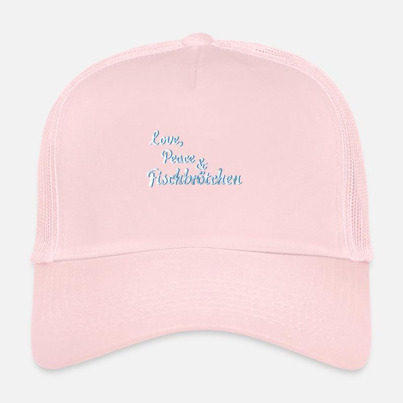 Love, Peace et petits pains de poisson Casquette trucker 