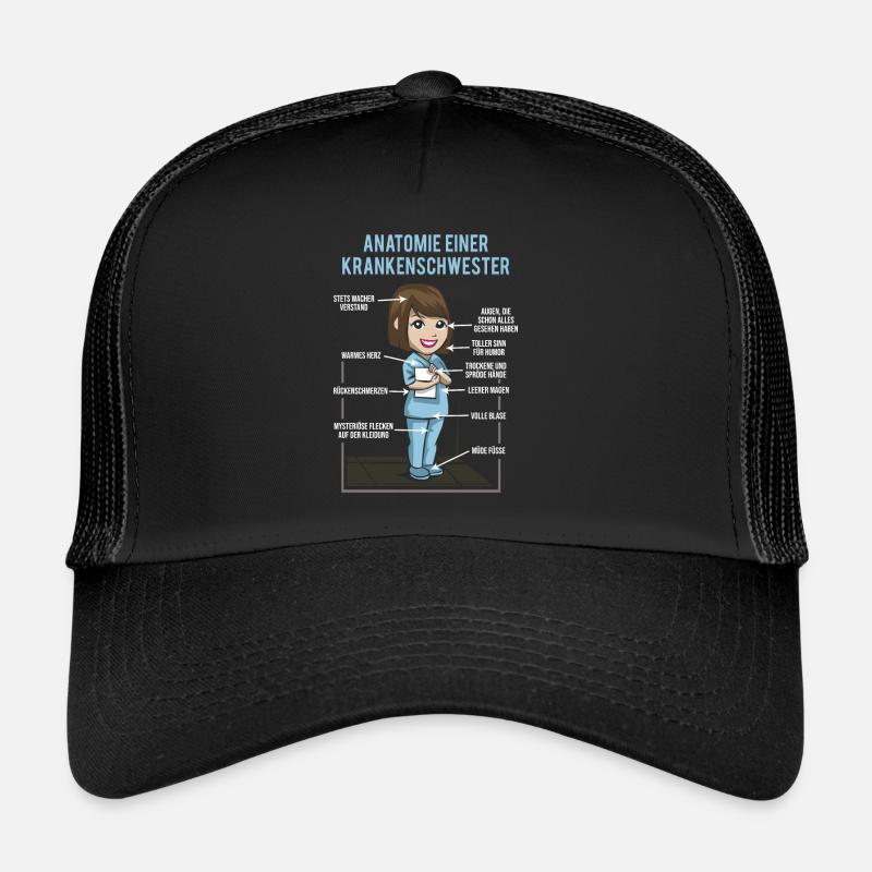 Anatomie einer Krankenschwester - Krankenpflegerin Trucker Cap
