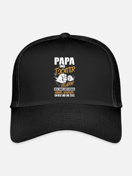 Papa Und Tochter Geschenk - Trucker Cap - Schwarz/Schwarz