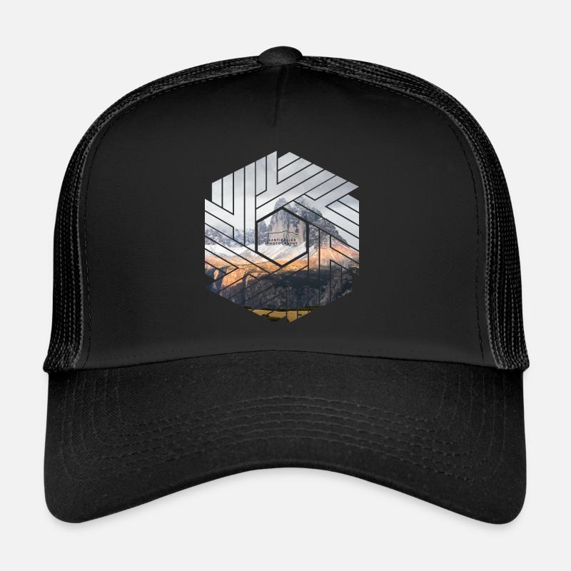 Hexagone des Dolomites des Trois-Pics - Casquette trucker  - noir/noir