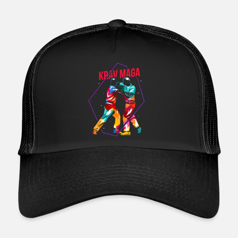 Krav Maga Geschenk - Trucker Cap - Schwarz/Schwarz