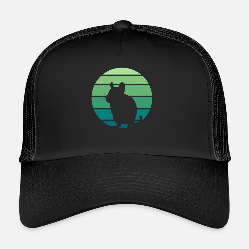 Degu Nagetier - Trucker Cap - Schwarz/Schwarz