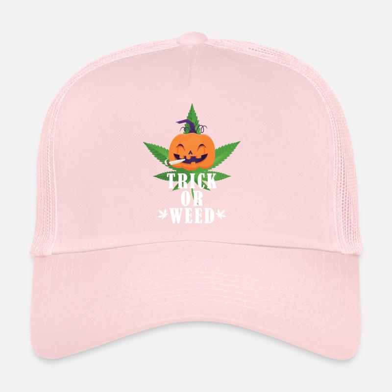 Cannabis de Cannabis Marijuana Halloween Trick or Weed Casquette trucker 