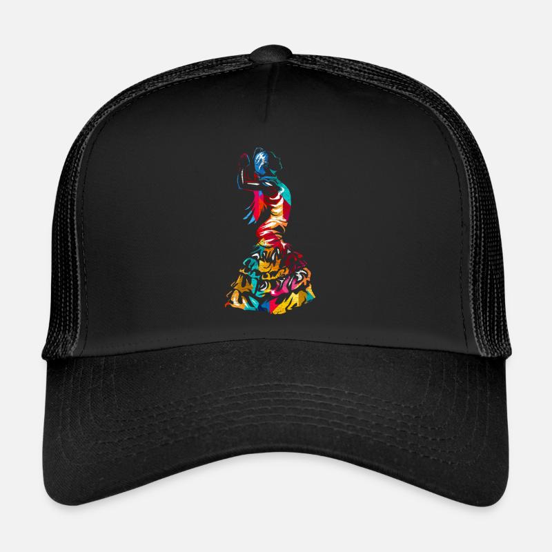 Flamenco Geschenk - Trucker Cap - Schwarz/Schwarz