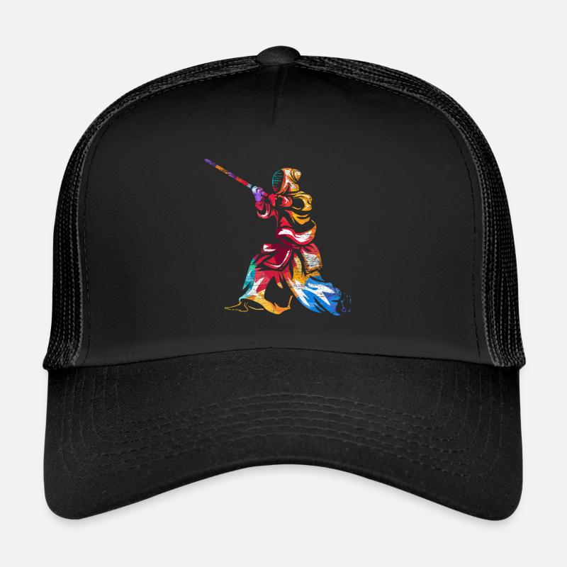 Kendo Geschenk - Trucker Cap - Schwarz/Schwarz