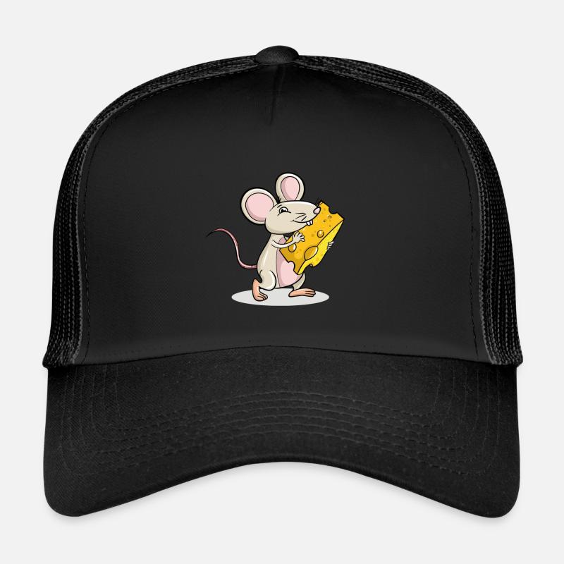 Souris tenant le fromage Casquette trucker 