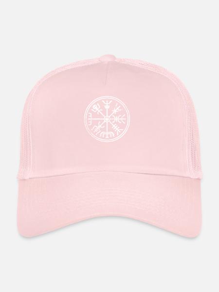 Signes de symboles compas Viking - Casquette trucker  - rose pâle - Devant