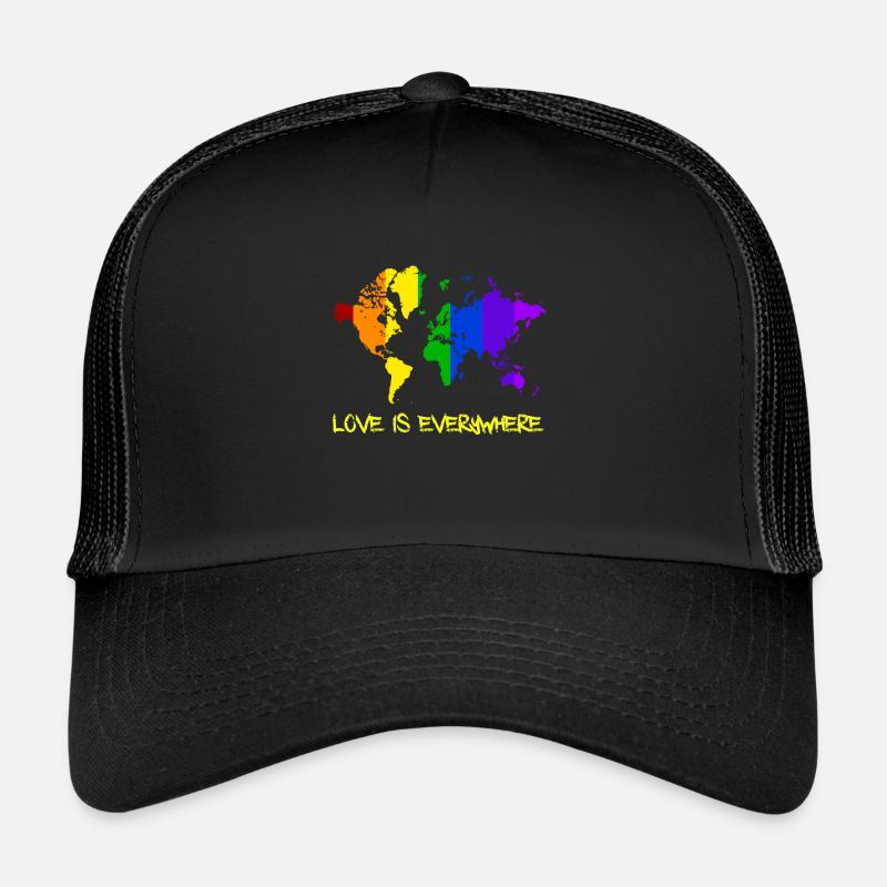 LGBT - Casquette trucker  - noir/noir