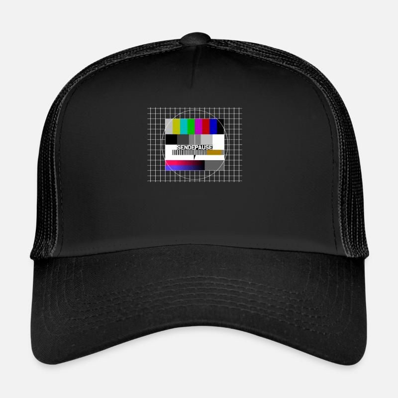 Testbild Sendepause - Trucker Cap - Schwarz/Schwarz