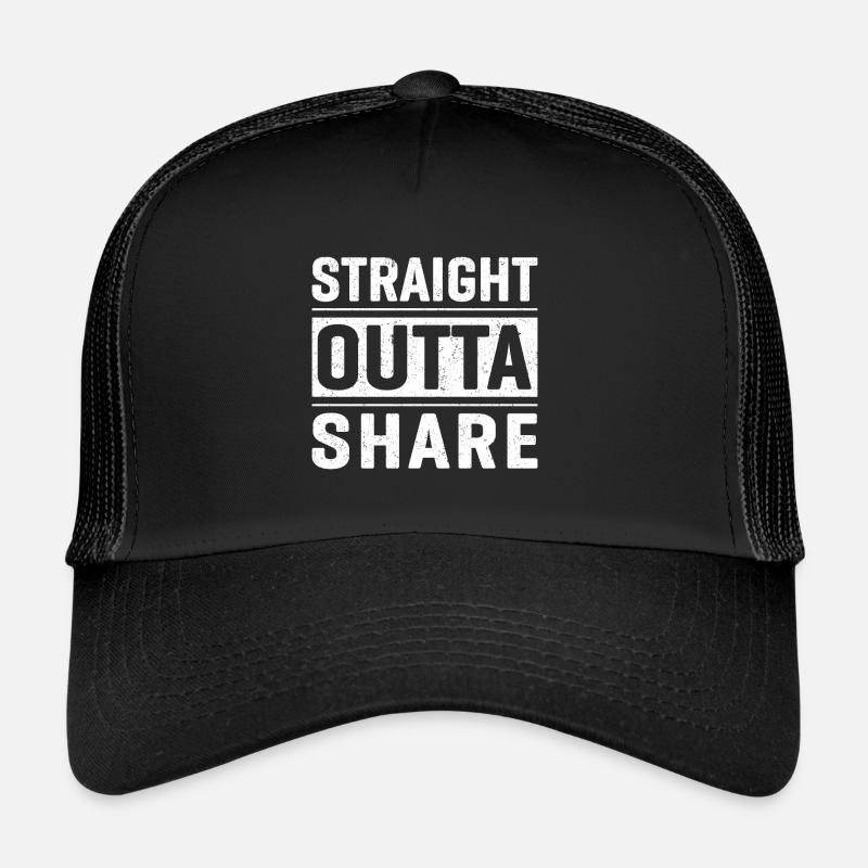 Straight outta share - Trucker Cap - Schwarz/Schwarz