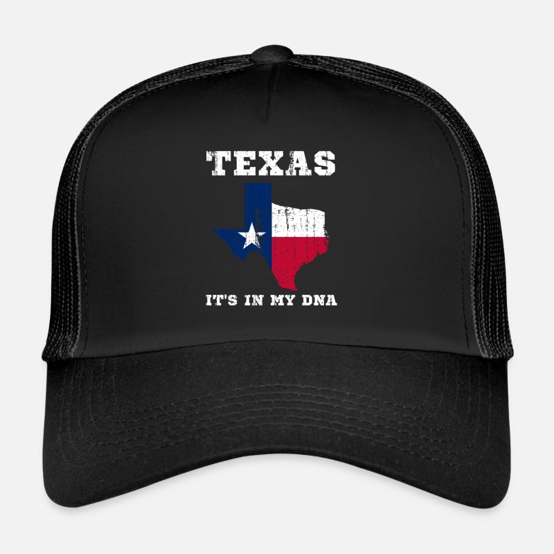 Texas USA - Trucker Cap - Schwarz/Schwarz