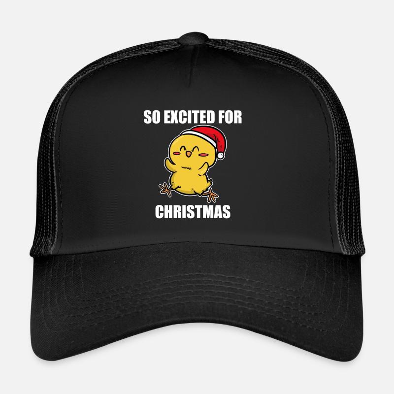 Vogel Weihnachten - Trucker Cap - Schwarz/Schwarz