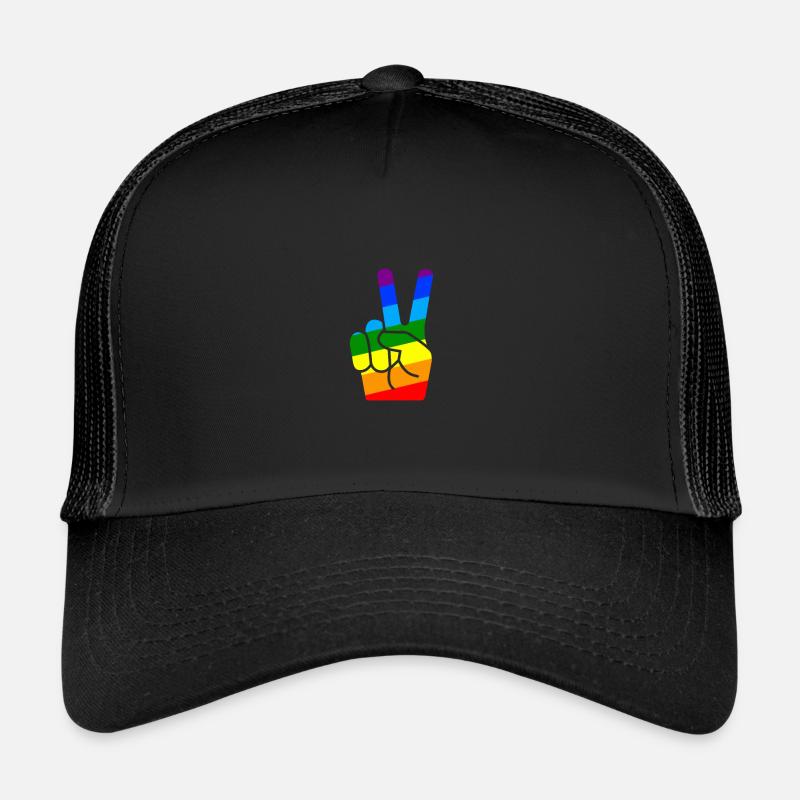 Gay Pride Geschenk - Trucker Cap - Schwarz/Schwarz