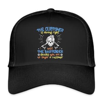 Serveuse serveuse Barman Barman Barman chemise de barman - Casquette trucker  - noir/noir - Devant