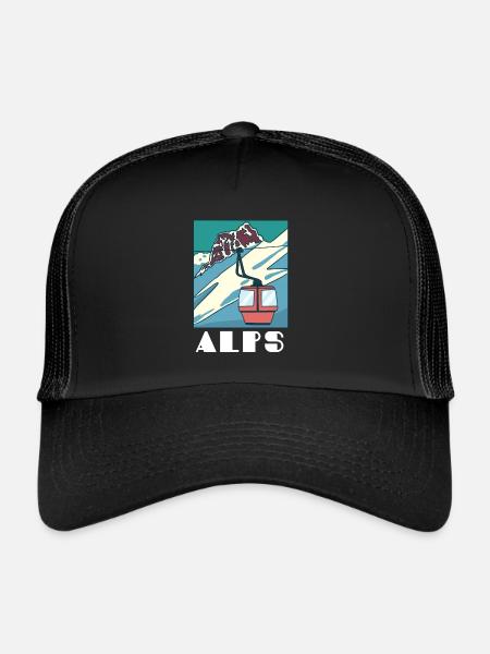 Alps - Trucker Cap - black/black - Front