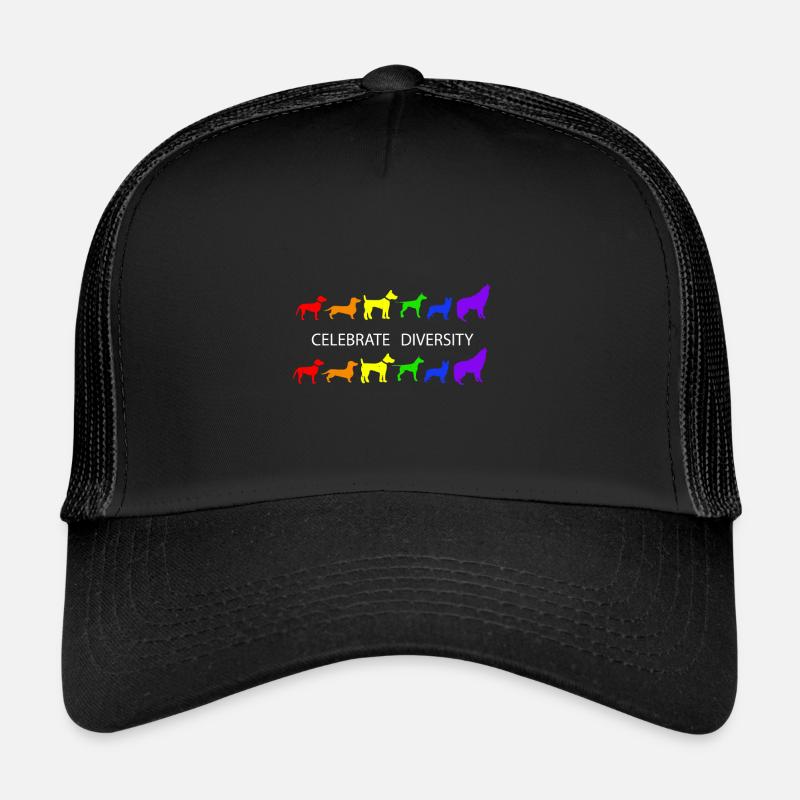Gay Pride Geschenk - Trucker Cap - Schwarz/Schwarz