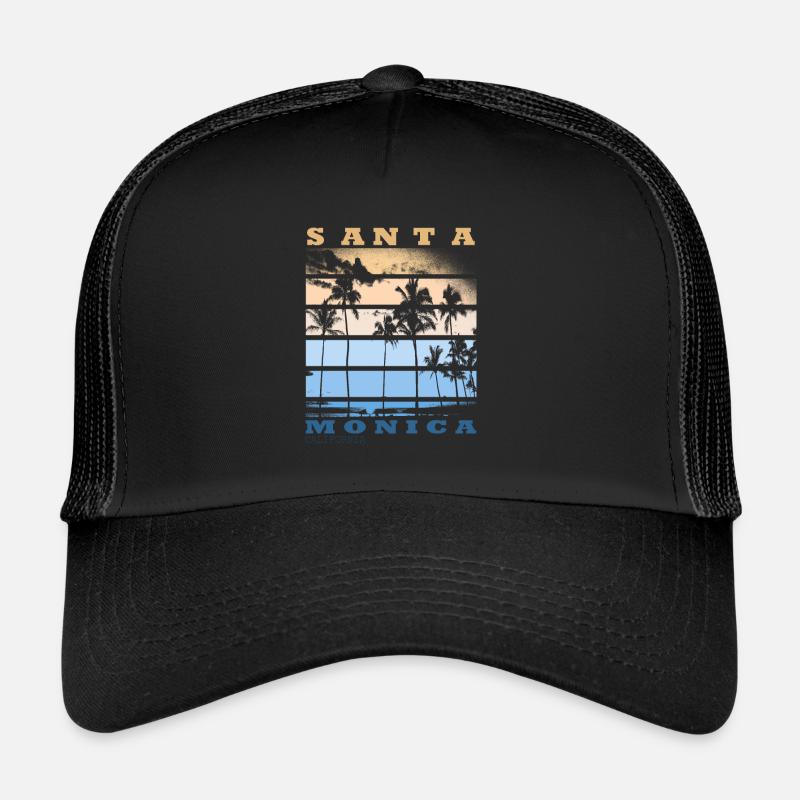 Santa Monica - Trucker Cap - black/black