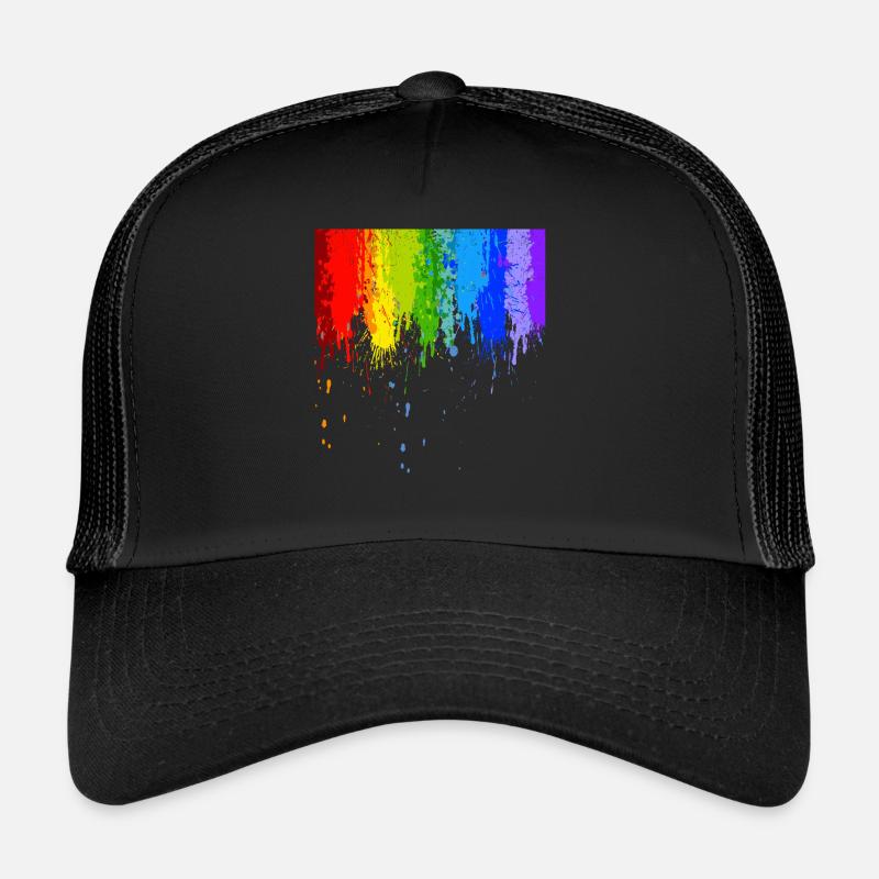 Gay Pride Geschenk - Trucker Cap - Schwarz/Schwarz