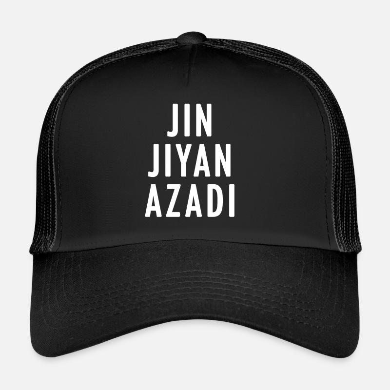 JIN JYAN AZADI - Trucker Cap - Schwarz/Schwarz