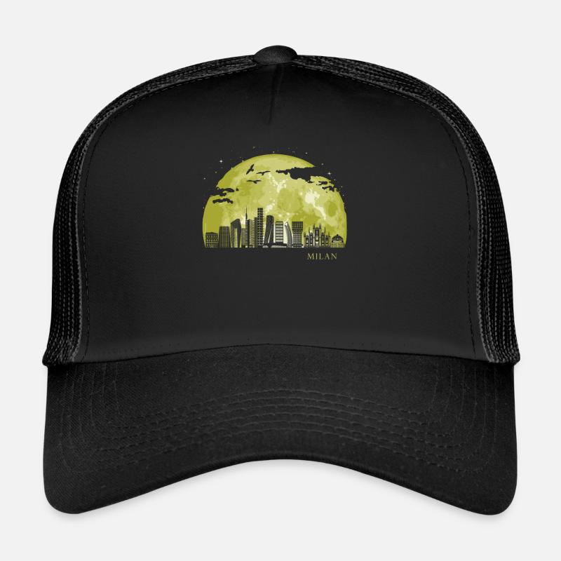 MILAN Moon Light Nuit Etoiles Skyline Casquette trucker 