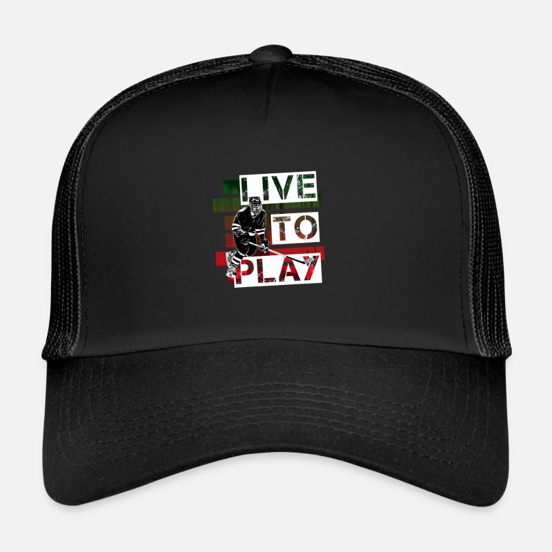 Eishockey - Trucker Cap - Schwarz/Schwarz