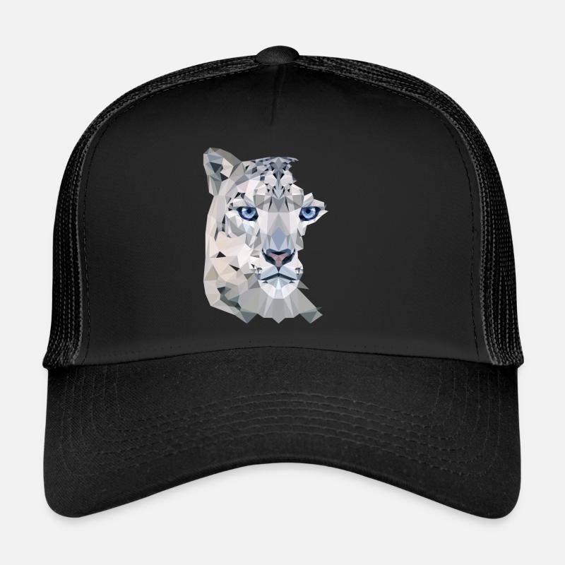 Snow Leopard Split Trucker Cap