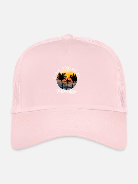 Los Angeles - Casquette trucker  - rose pâle - Devant