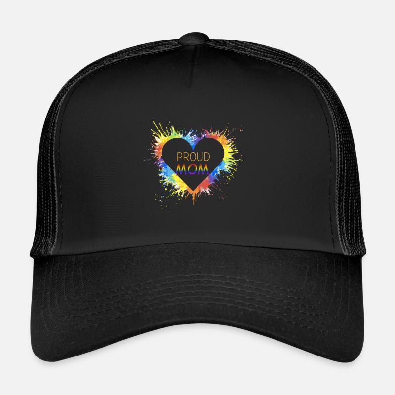 Gay Pride Geschenk - Trucker Cap - Schwarz/Schwarz
