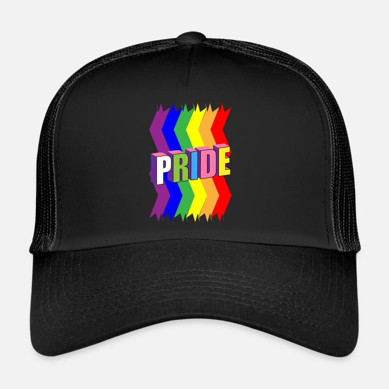 Gay Pride Geschenk - Trucker Cap - Schwarz/Schwarz
