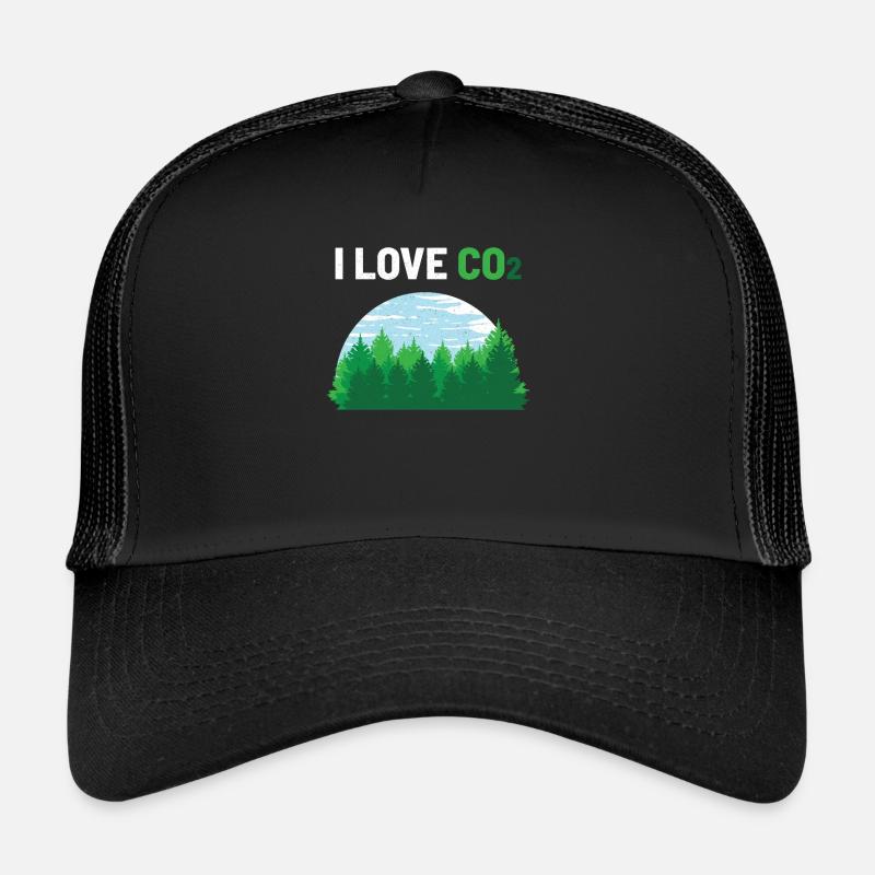 I Love CO2 - Trucker Cap - Schwarz/Schwarz