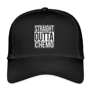 Straight outta chemo - Trucker Cap - black/black - Front