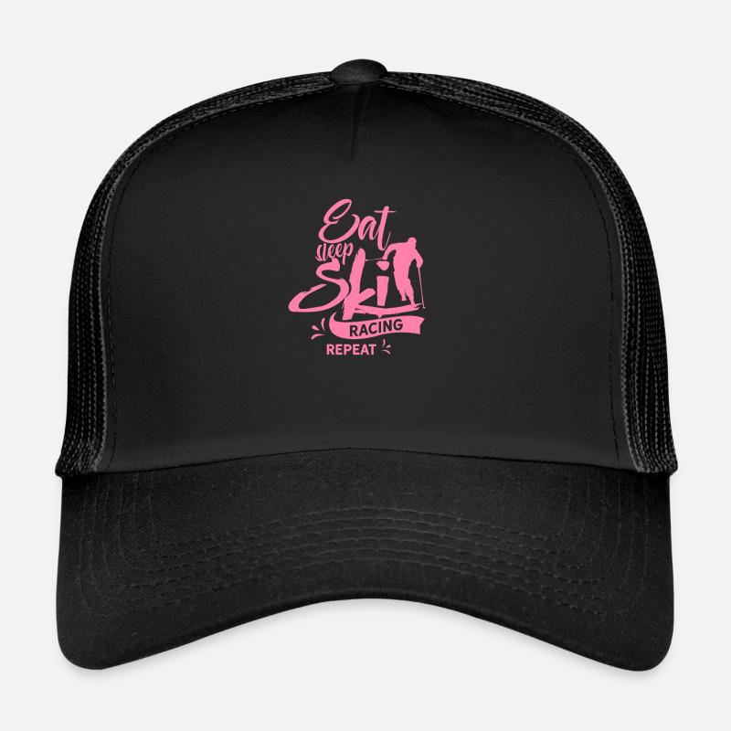 Coureur de ski coureur de ski course de ski course de ski - Casquette trucker - noir/noir