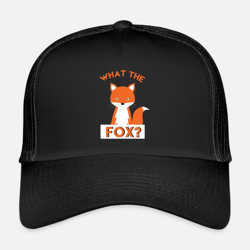 what the fox - Trucker Cap - Schwarz/Schwarz