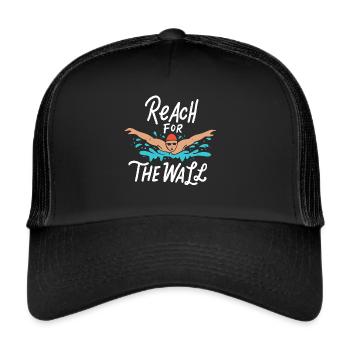 Natation Natation papillon nageur - Casquette trucker  - noir/noir - Devant