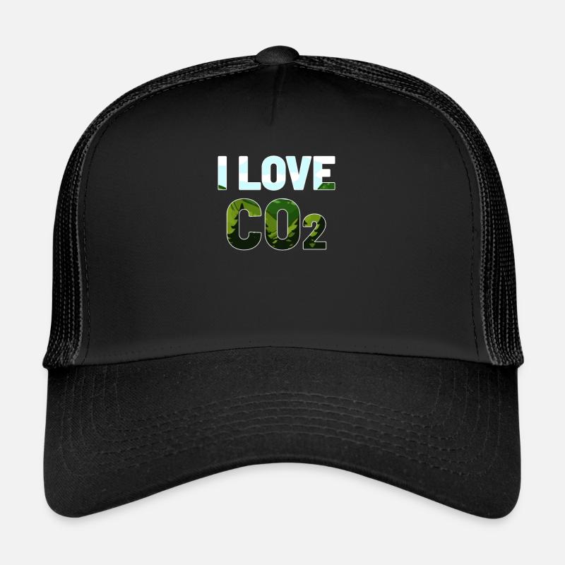 J'aime le dioxyde de carbone CO2 Casquette trucker 