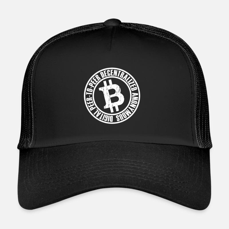 Bitcoin - Casquette trucker  - noir/noir